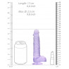 Real Rock Crystal Gode Crystal Clear 12 x 3cm Violet